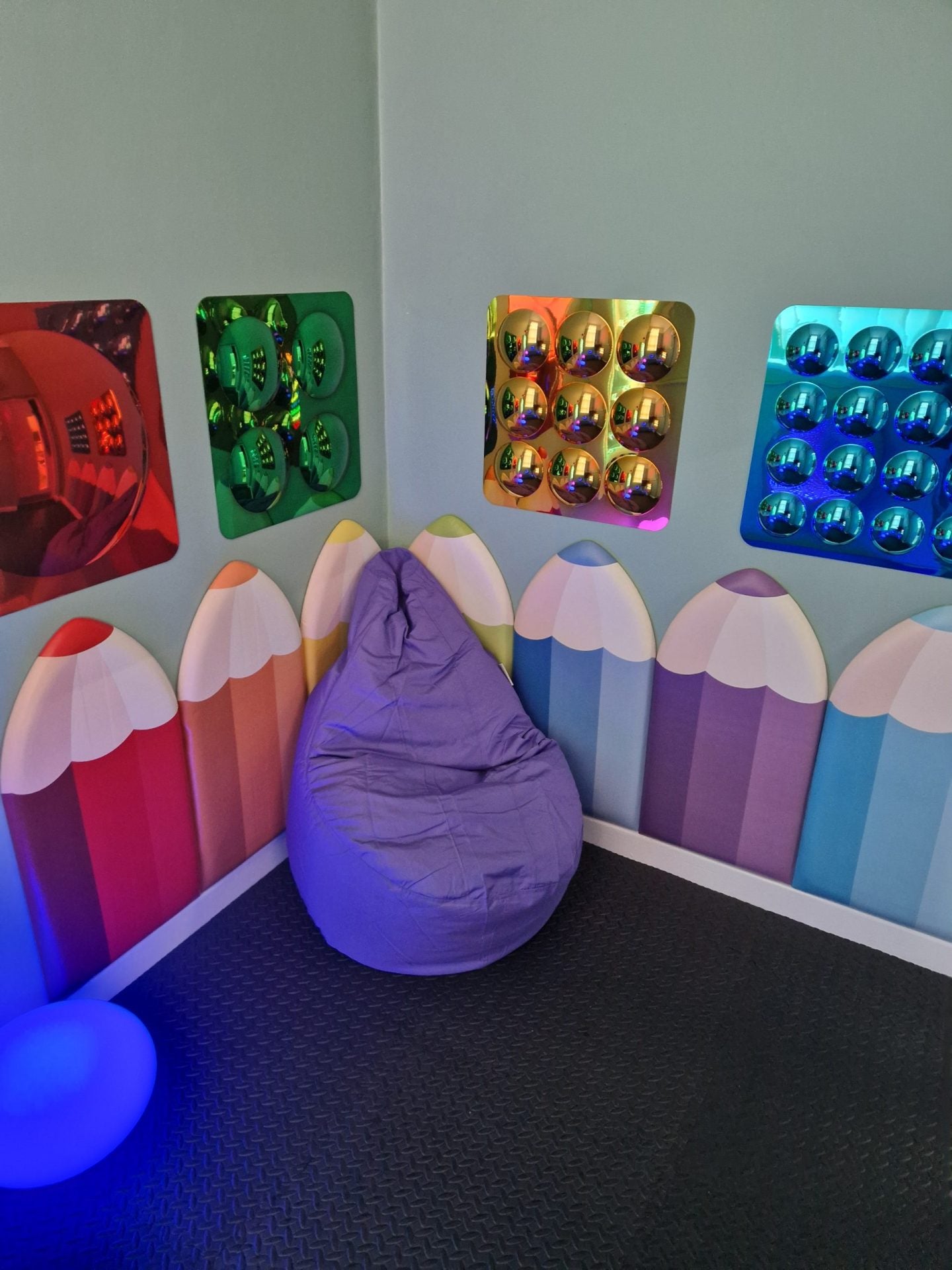 Playlearn Convex Sensory Bubble Mirrors – Set of 4 | Colourful Wall Mirrors