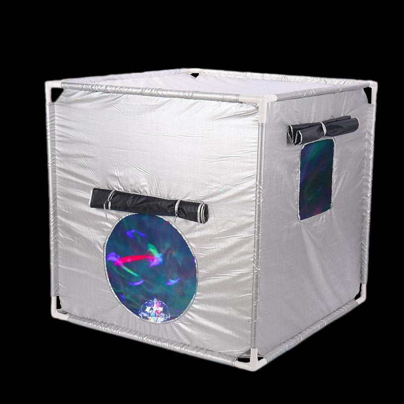 Pop-up sensory dark den calming tent for children with autism and adhd