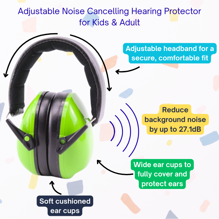 Playlearn Sensory Ear Defenders — Noise Cancelling Hearing Protection for Children with Autism, ADHD & Angelman Syndrome