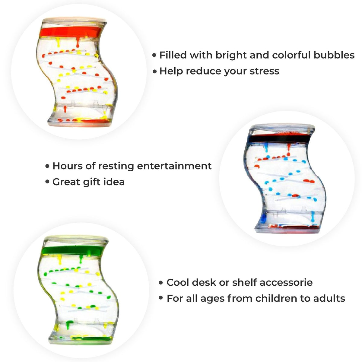 Liquid motion timers calming visual sensory bubbler for children with autism