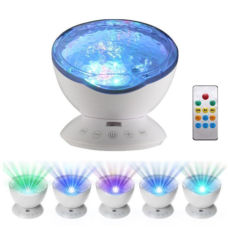 Ocean Wave Projector — Calming Sensory Light & Sound Soother for Autism, ADHD & Sensory Needs