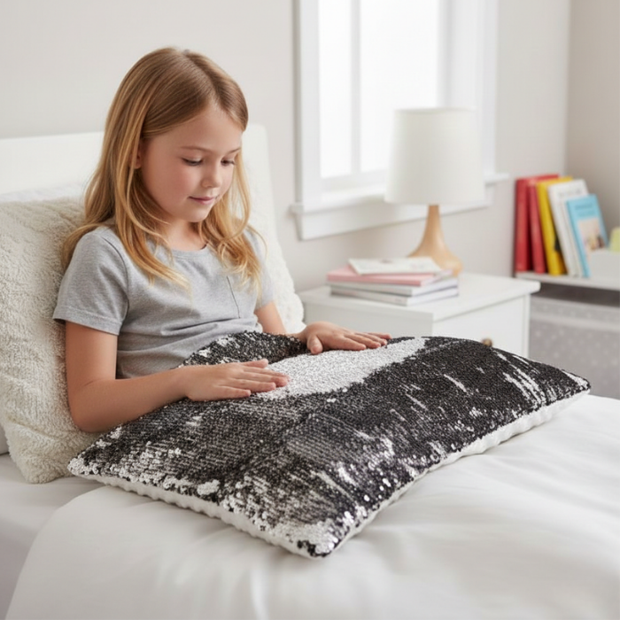 Weighted Lap Pad with Reversible Sequins | 3kg Sensory Cushion