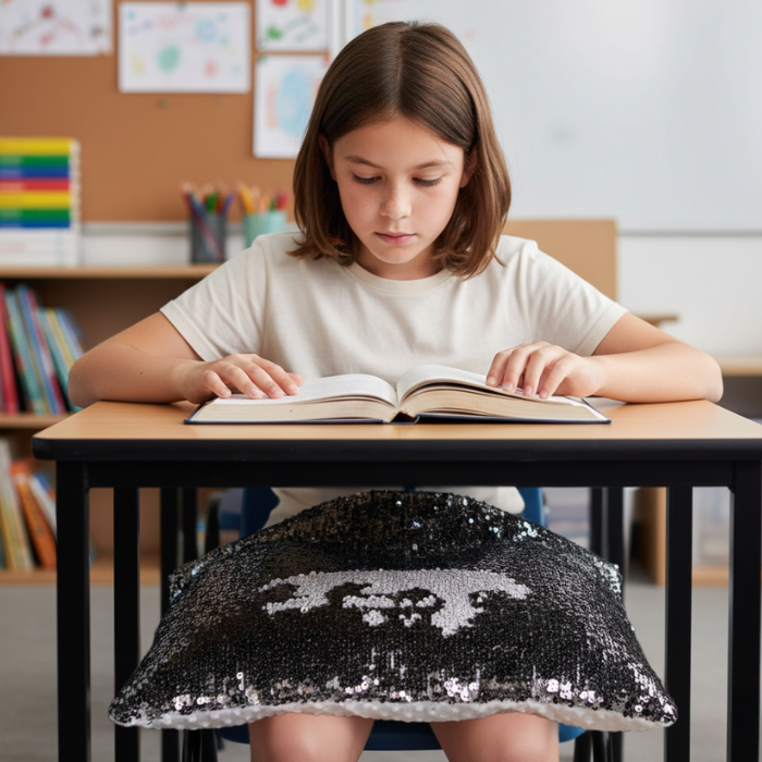 Weighted Lap Pad with Reversible Sequins | 3kg Sensory Cushion