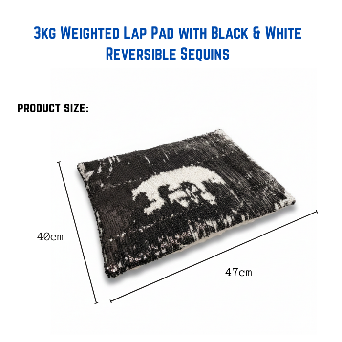 Weighted Lap Pad with Reversible Sequins | 3kg Sensory Cushion