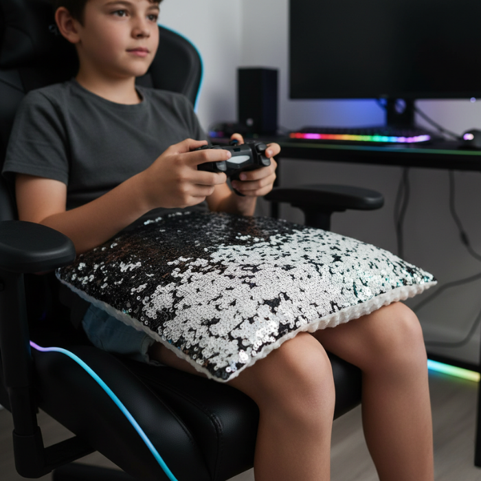 Weighted Lap Pad with Reversible Sequins | 3kg Sensory Cushion