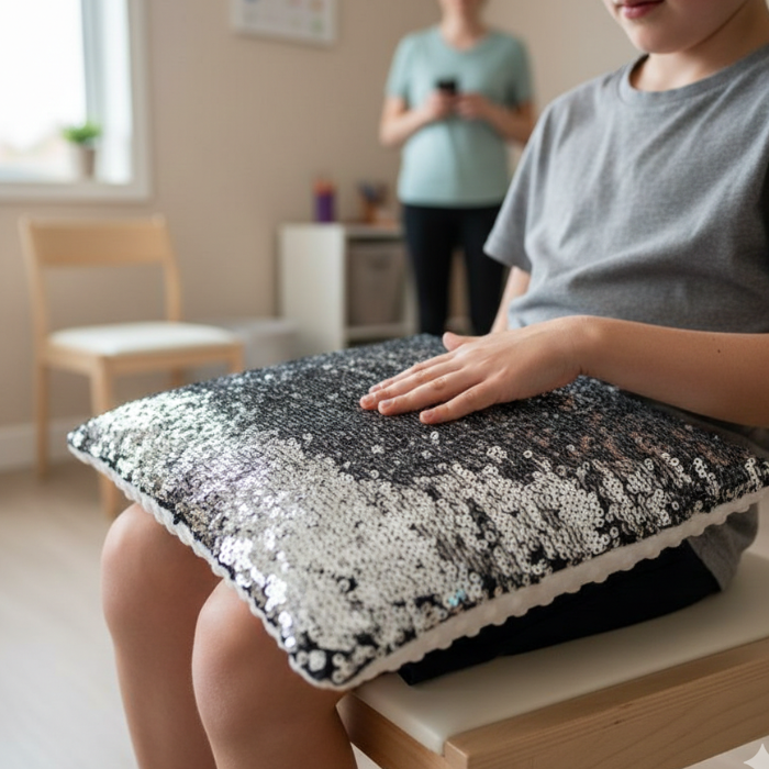 Weighted Lap Pad with Reversible Sequins | 3kg Sensory Cushion